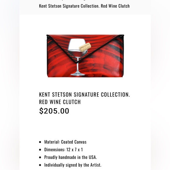 Kent Stetson Signature Collection “Red Wine” Clutch. Good to great condition. - Picture 4 of 9